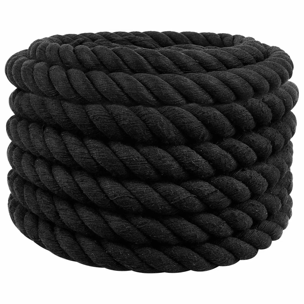 Corda | Fune Nero 3,6 x 3,6 x 1000 cm Cotone