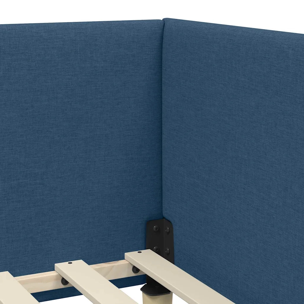 Cornice del letto ad angolo con testiera Blu 90 cm x 190 cm 42016188