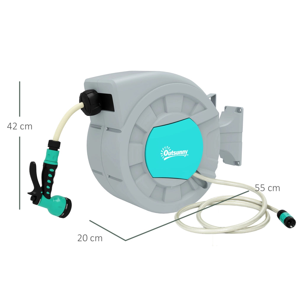 Avvolgitubo Automatico ¨C Zephmum ¨C Grigio Lunghezza 25+2 m