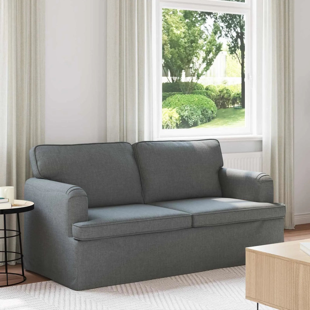 Divano Grigio scuro 142 x 80 x 85 cm Tessuto