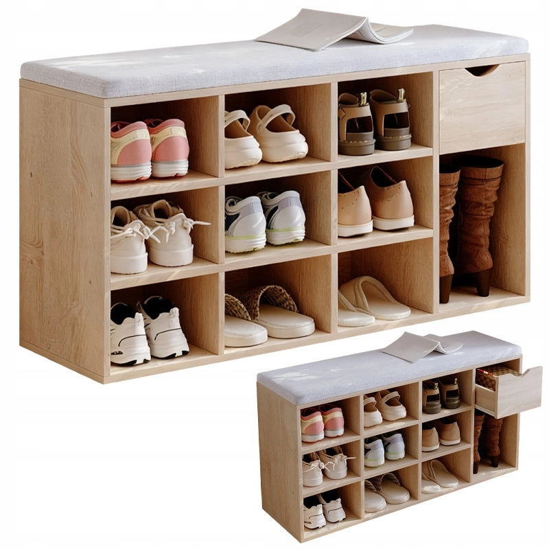 ARMADIETTO PER SCARPE CON SEDUTA LOFT SONOMA PANCA PER INGRESSO CON CASSETTO 100 CM