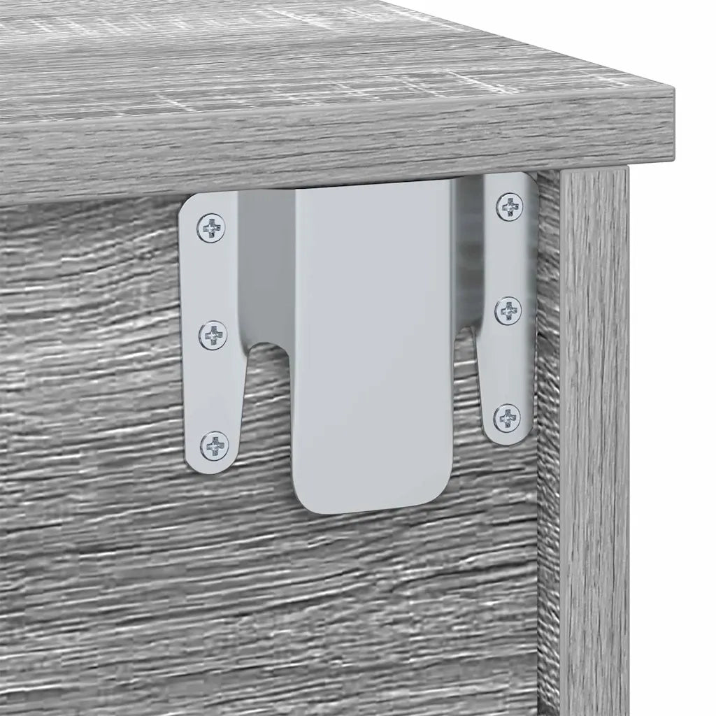 Comodino Grigio Sonoma 40 x 31 x 15 cm Legno multistrato 891114