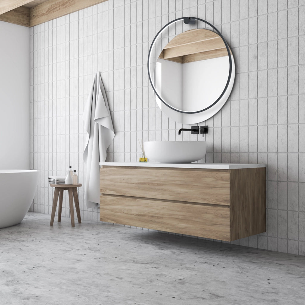 Applique bagno LED ad anello Ø80 nero 46W Milagro Saturno