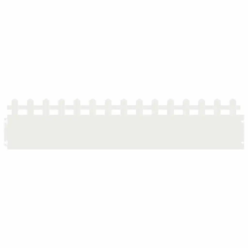Bordure per prato 30 pz Bianco 103 x 0,05 x 22 cm Acciaio CFW3727351