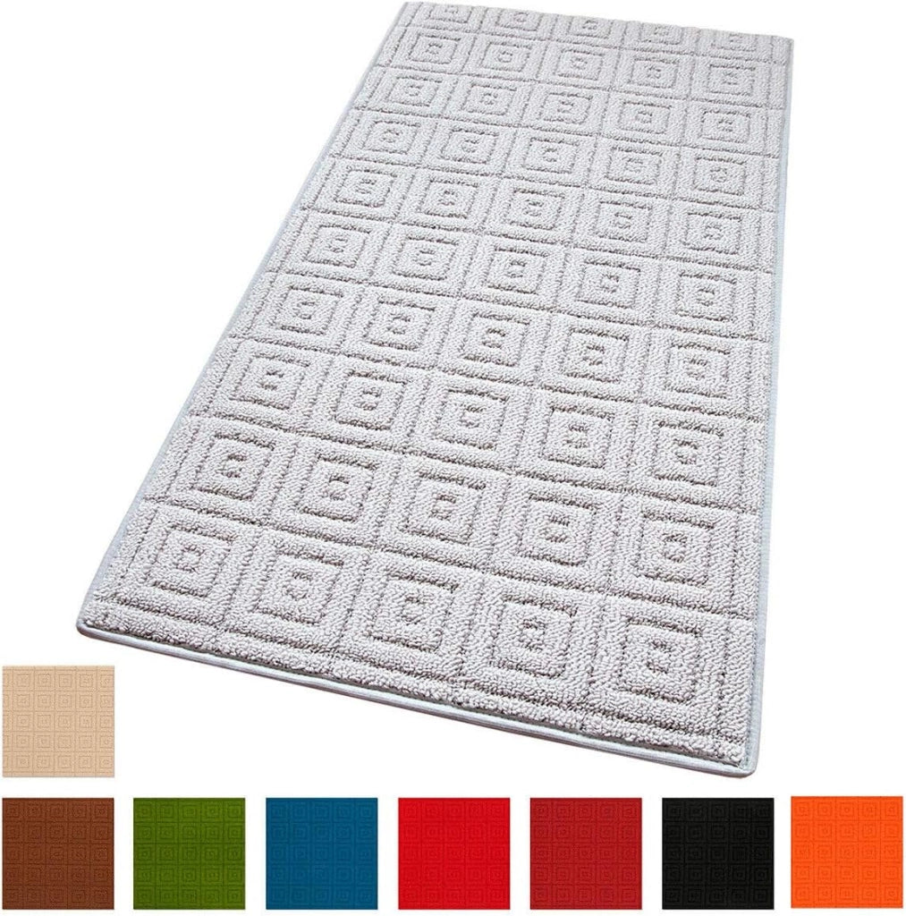 Tappeto Cucina 3D Antiscivolo Tinta Unita Assorbente Arancione 57x190 cm