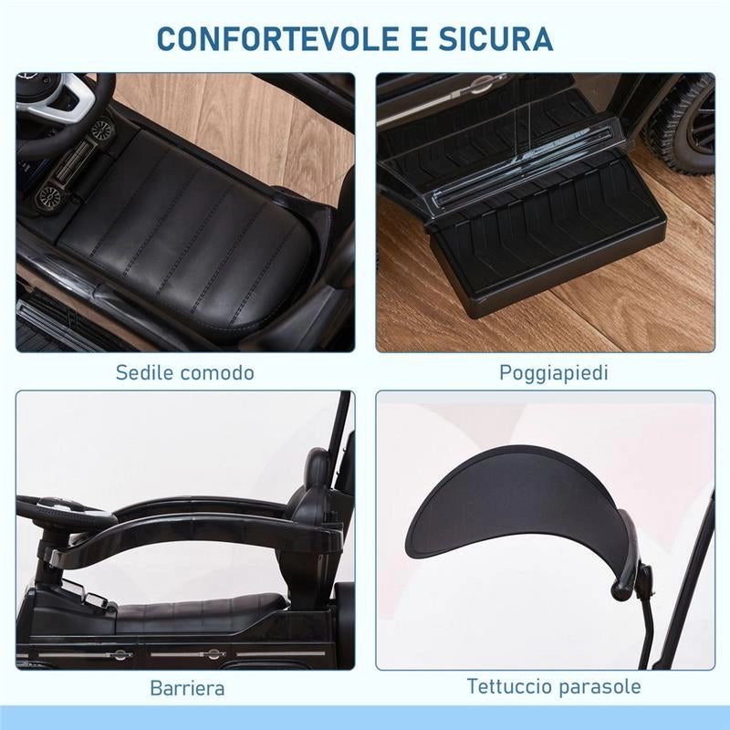 MACCHINA A SPINTA MODELLO MERCEDES-BENZ G350 PER BAMBINI NERO