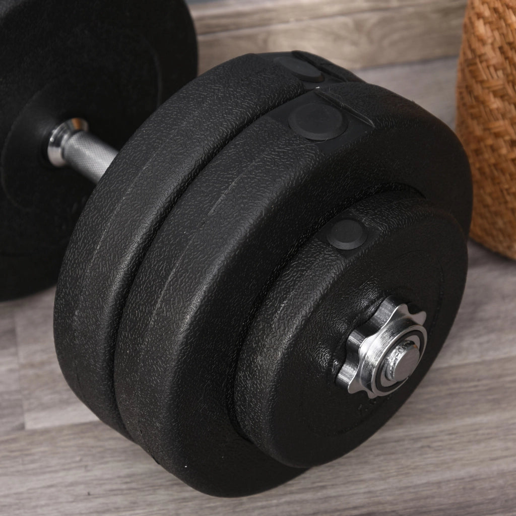 EasyComfort Set Manubri Palestra 50kg (8x5kg, 4x1.5kg), Pesi Palestra con 12 Dischi da 1.5kg, 5kg, Փ25mm, per Allenamento a Casa