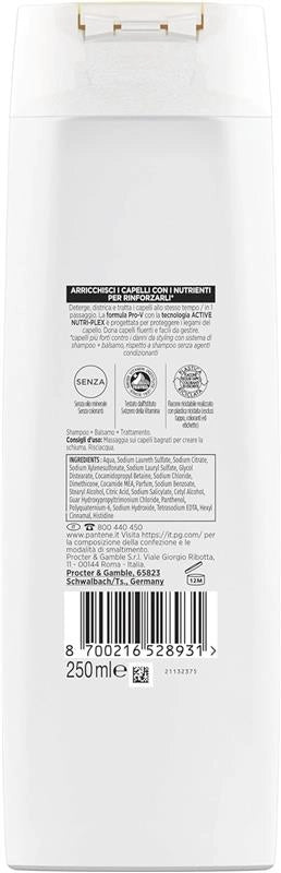 PANTENE PRO-V SHAMPOO+BALSAMO+TRATTAMENTO EXTRA DELICATO 3 IN 1 250 ML