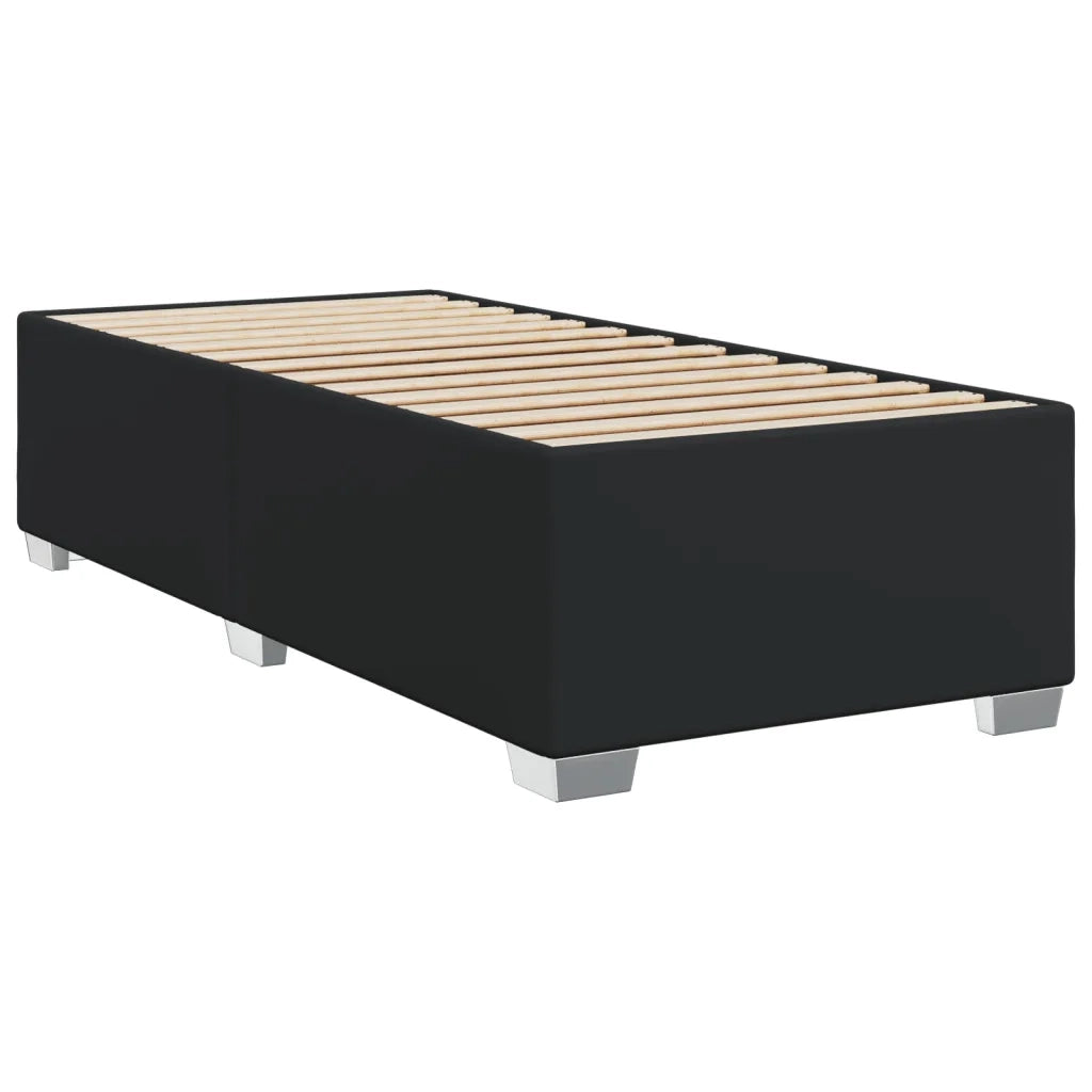 Giroletto a Molle con Materasso Nero 80x200 cm in Similpelle