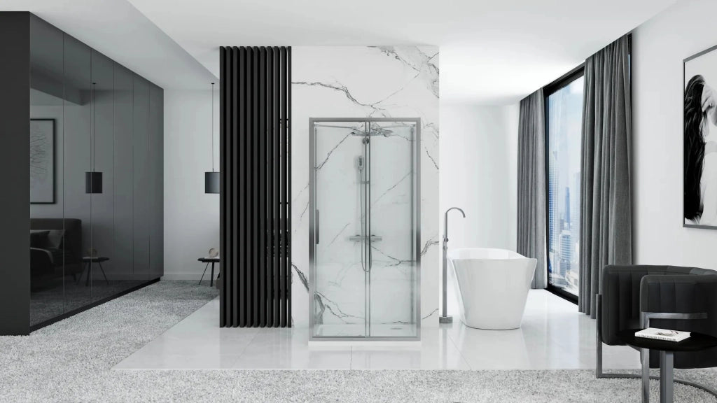 Cabina Doccia A Parete Rea Rapid Slide Chrome 140x100