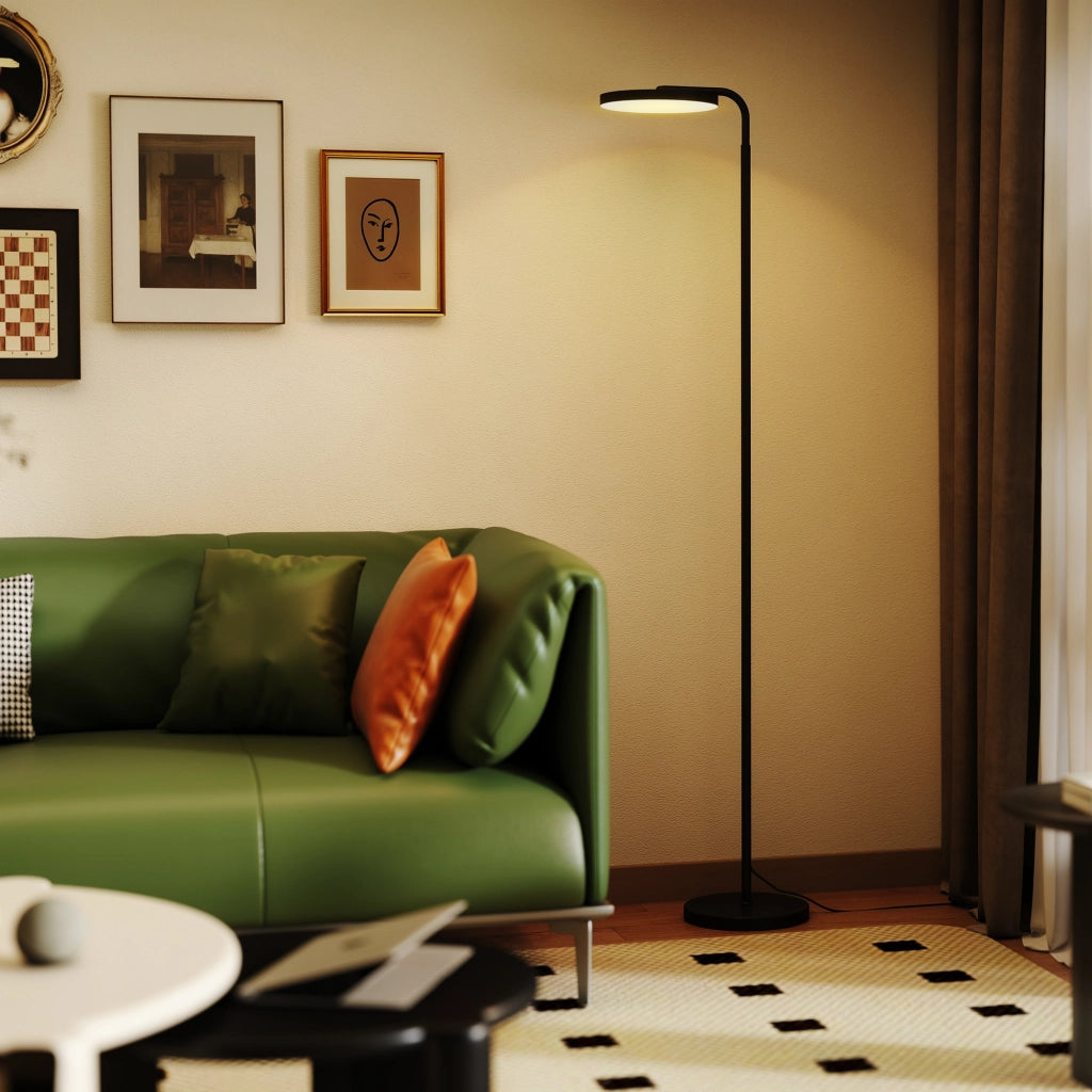 Lampada da terra LED regolabile con telecomando magnetico ¨C Minimal ¨C nero, metallo