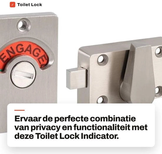 Indicatore di Occupato/ Libero per Porte di Bagno - Maniglia Anticorrosione - Adatto per Bagni Pubblici - Montaggio Facile - Porta Bagno