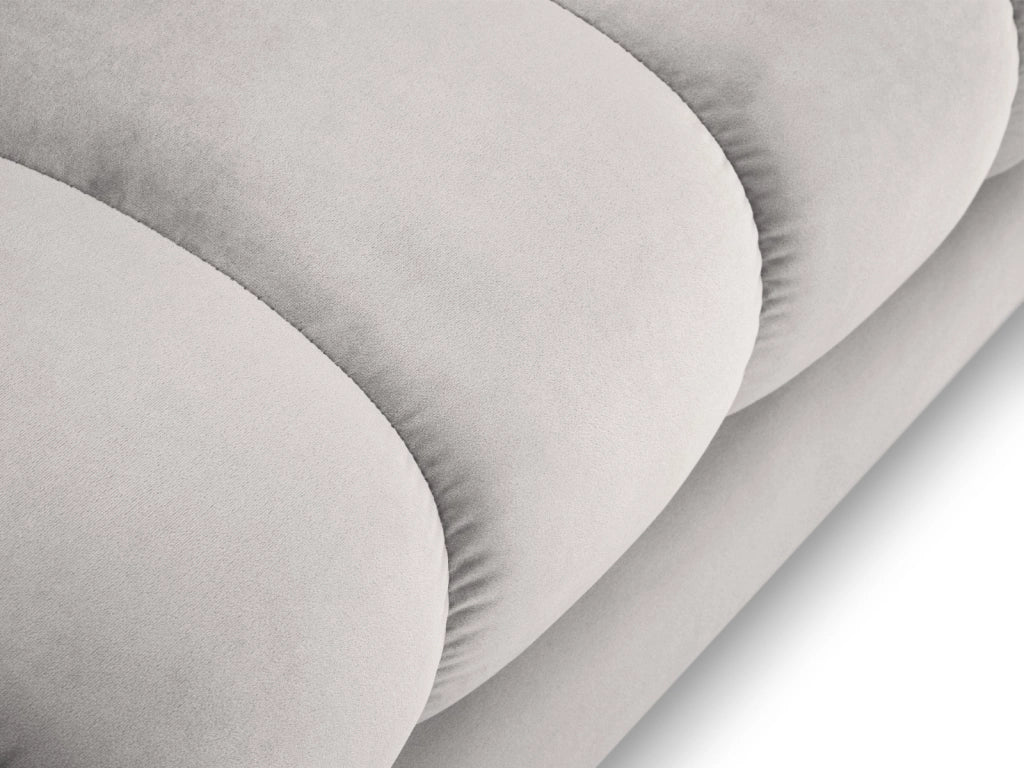 Cosmopolitan Design - Chaise longue destra "Bali" in velluto argento 