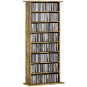 Libreria per CD e DVD con 8 scomparti e 6 ripiani regolabili ¨C Minimal ¨C Marrone