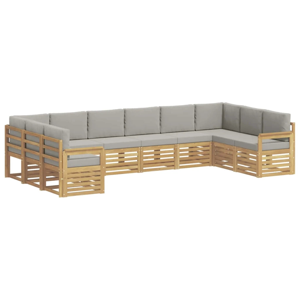 Set di divani da esterno 7 pcs Bianco e Grigio Chiaro 3392571