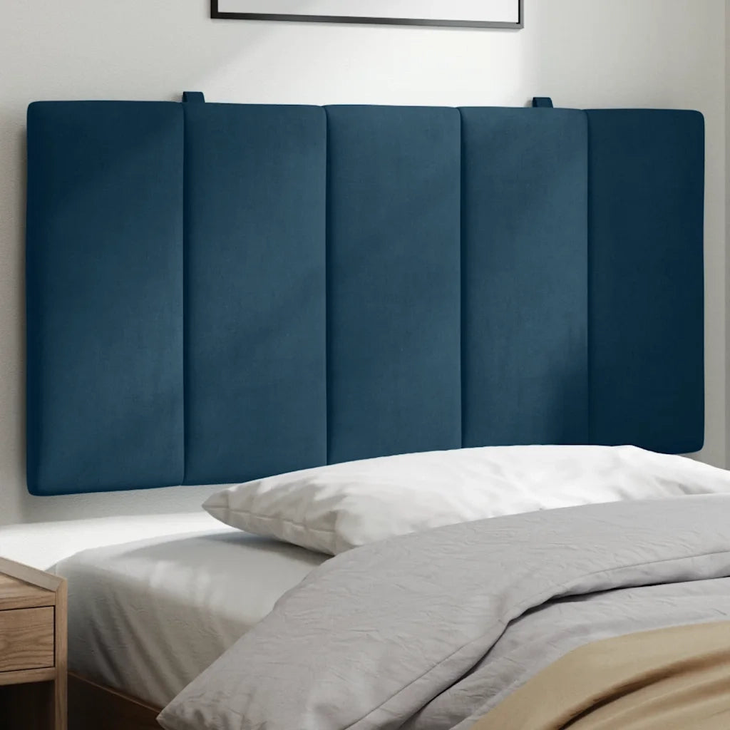 Cuscino Testiera Hanko Blu 100 cm in Velluto 374659