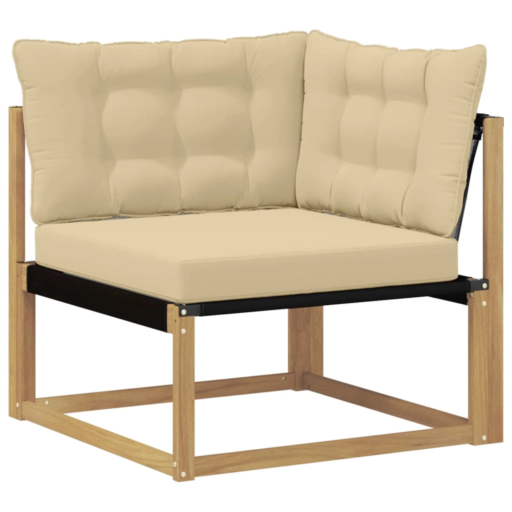 Set di divani da esterno 11 pz Bianco e Beige 3389131