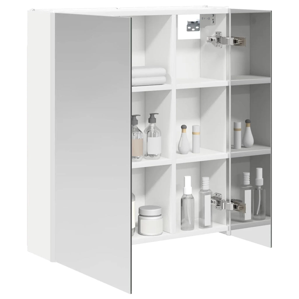 Mobiletto per specchio da bagno Bianco 63,5 x 15,5 x 70 cm 889239