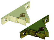 PINZA FERMAPORTA SENZA INCONTRO- - mm.60x32x14h. ottone lucido - 10 pezzi