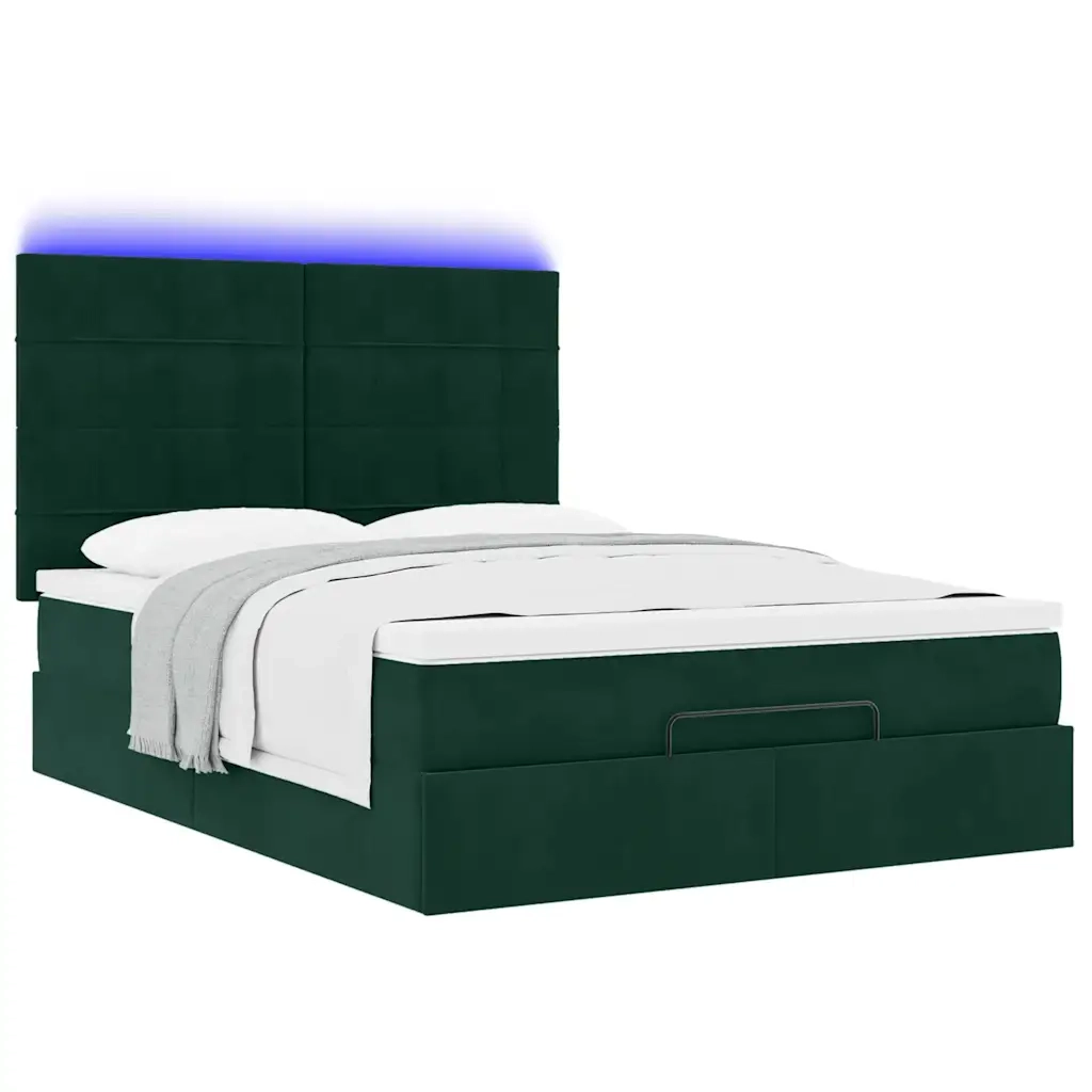 Struttura Letto Pouf con Materassi 140x200 cm in Velluto 3314327