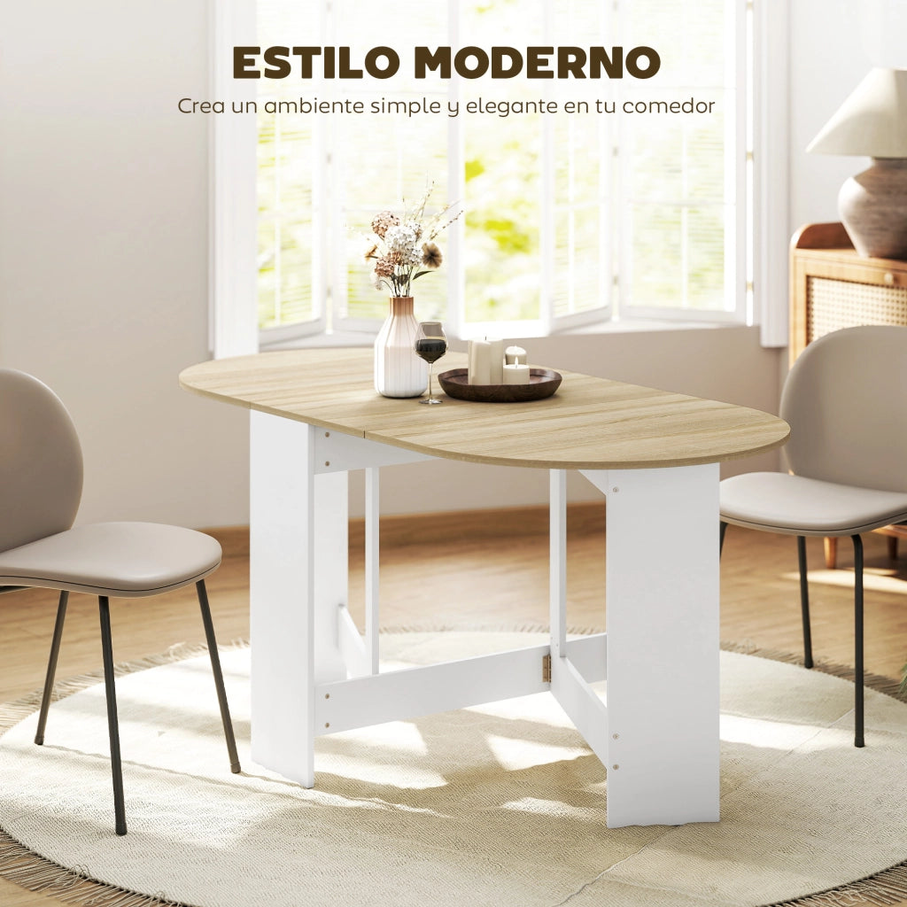 Tavolo da cucina pieghevole allungabile ovale ¨C Xylo ¨C Legno naturale 163x80x75 cm