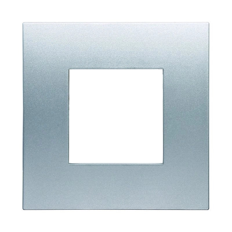 Placca Plastica Serie Venus 2P Colore Silver Compatibile Con Vimar Arke