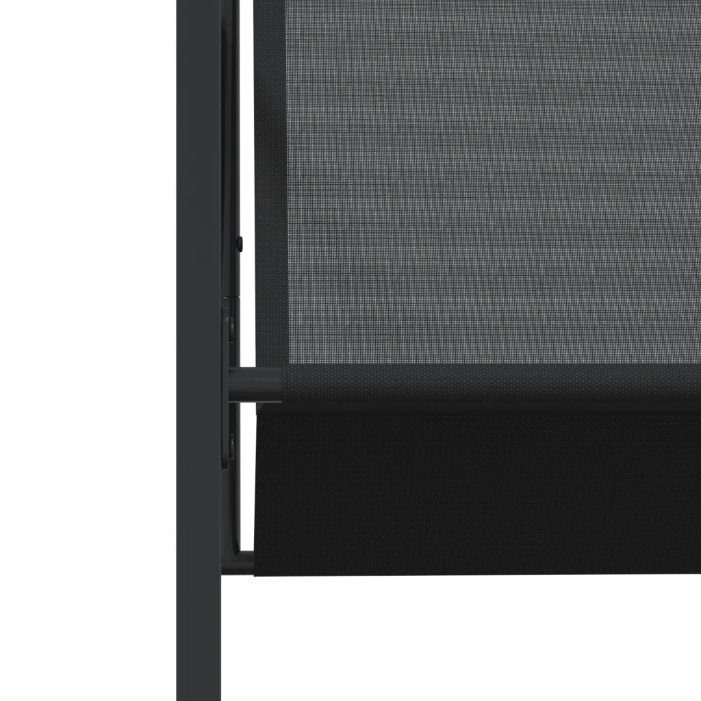 Set da Pranzo da Giardino 13 pz Nero in Textilene 3295125