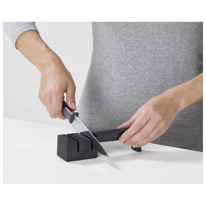 Joseph Joseph 10537 Elevate Set di coltelli con blocco 5 pezzi Acciaio inossidabile giapponese con affilacoltelli colore Nero