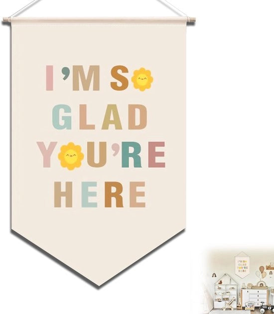 Decorazione per Parete - Banner Sospeso - Decorazione per Parete Boho - Acqua Resistente - 29,5 cm di Larghezza - 44,9 cm di Lunghezza - Materiali di Alta Qualità