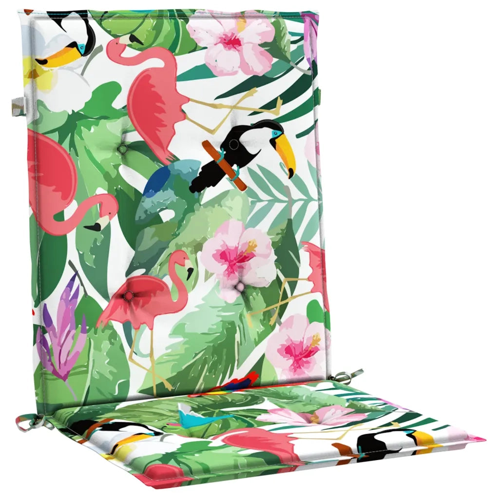 Cuscini per Sedia Schienale Basso 2 pz Multicolore in Tessuto 361325