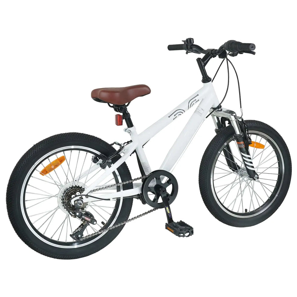 Mountain Bike 20 Pollici 6-Velocit¨¤ per 5-8 anni Bianco