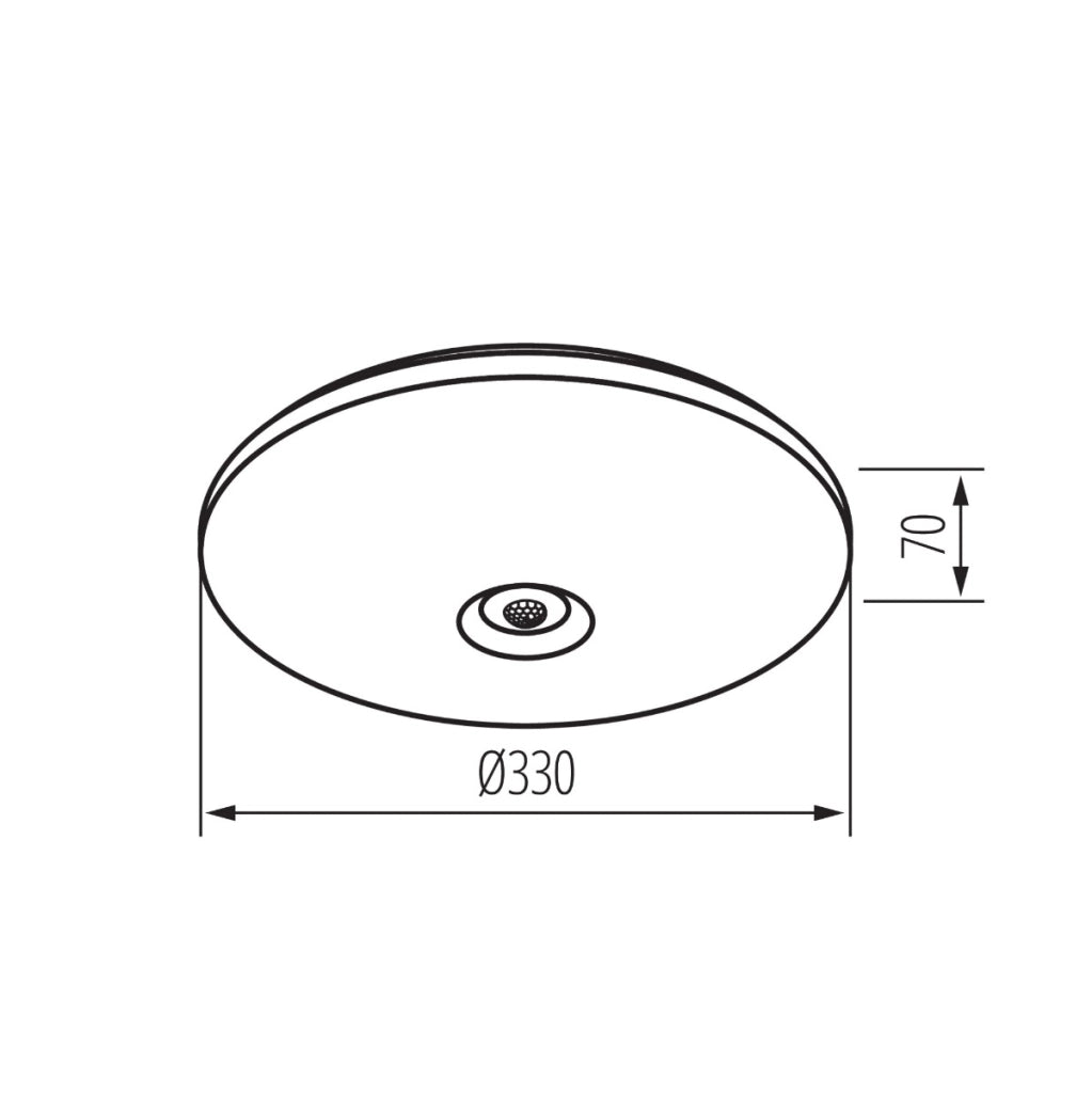 Plafoniera LED moderna tonda bianca PIR 17W Kanlux Fogler