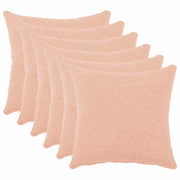 Federa 6 pcs HEERLEN Rosa 45 x 45 cm Bouclé 910430