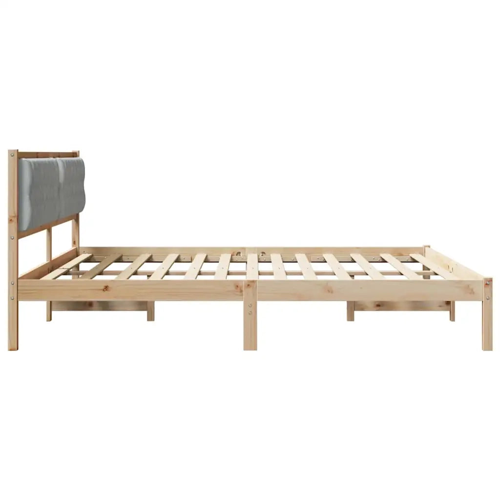 Letto matrimoniale | Letto per adulti | Struttura del letto Grigio chiaro 200 x 200 cm Pino massello