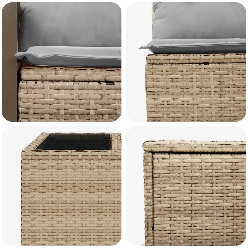 Set di divani 8 pz Beige e Grigio Chiaro 3448647
