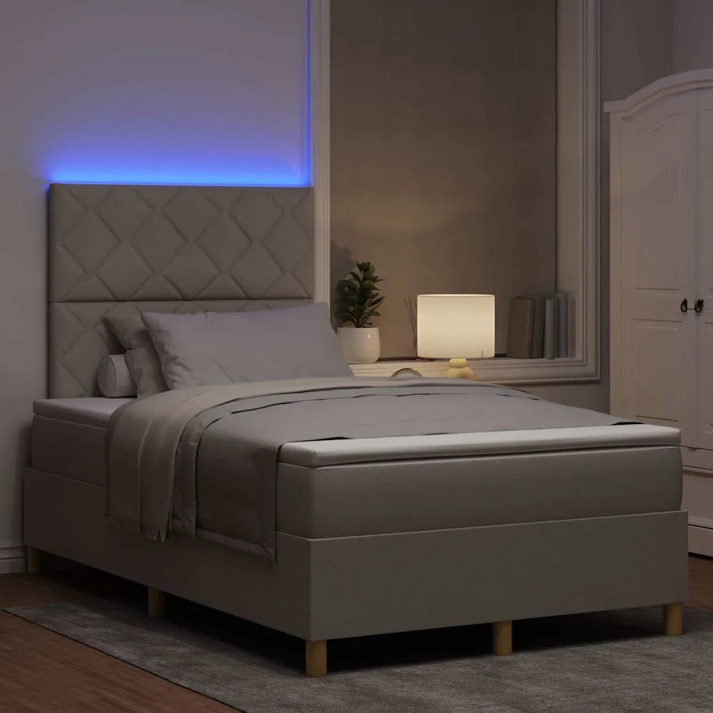 Letto a Sorgente LED con materasso Talpa 120 x 200 cm Tessuto 3343170