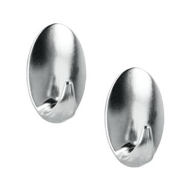 Set 2 ganci abs adesivi cromati