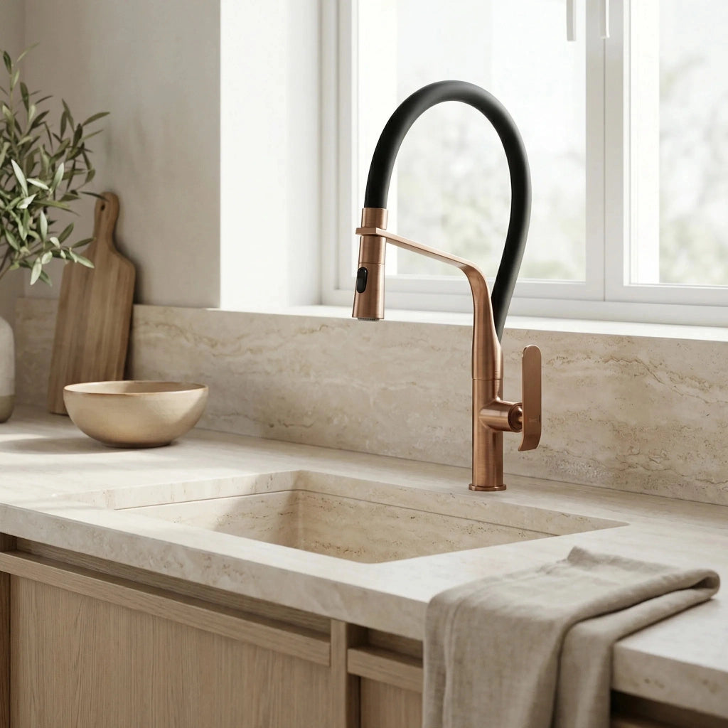 Rubinetto Da Cucina Rea Castor Copper Brush
