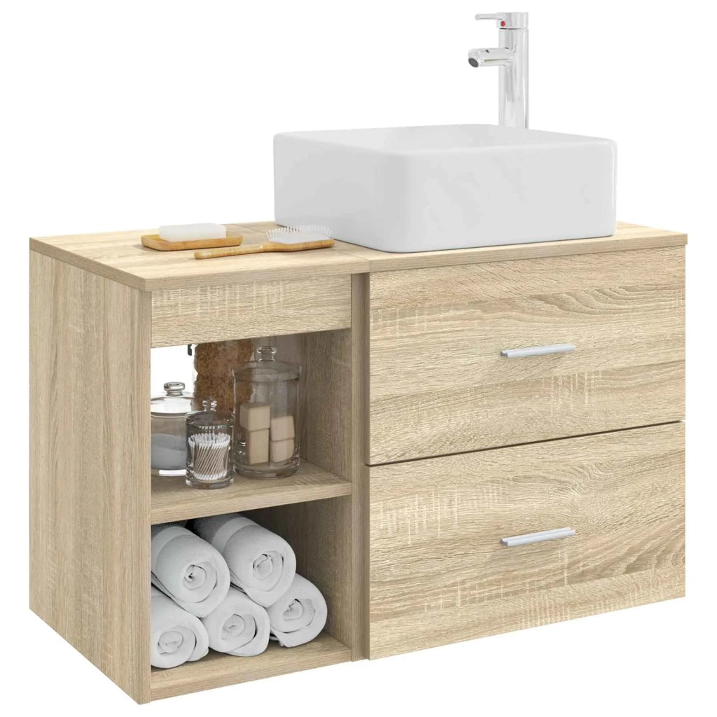 Set di mobili per il bagno 2 pcs Rovere Sonoma 3403898