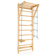 Scala a parete in legno svedese con 13 barre strategiche, Set di scala ginnica a parete capacit¨¤ di 100kg