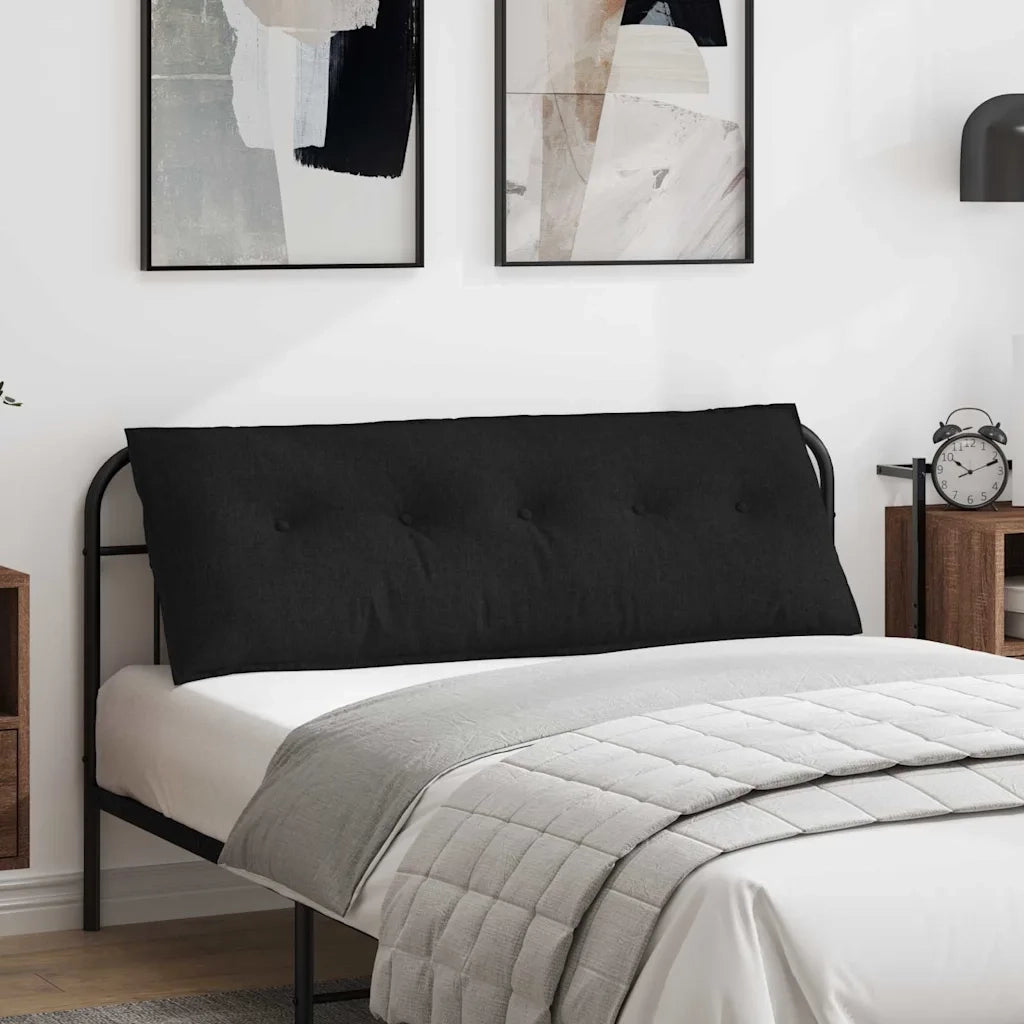 Cuscino per Schiena | Cuscino dorsale Nero 140 x 19 x 50 cm Tessuto