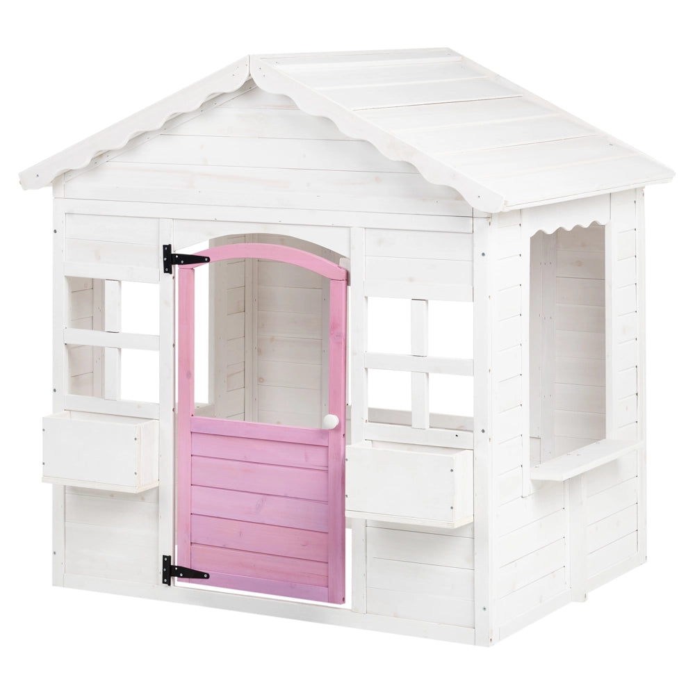 Casetta da giardino in legno di abete bianco per esterni con casa per bambini