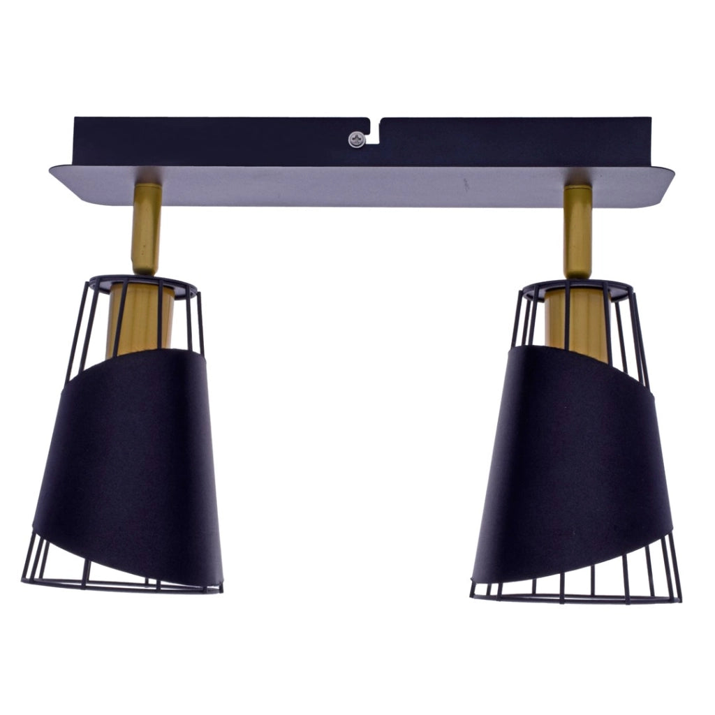Plafoniera Milagro RICK 2 luci E14 2x40W oro/nero ML5566