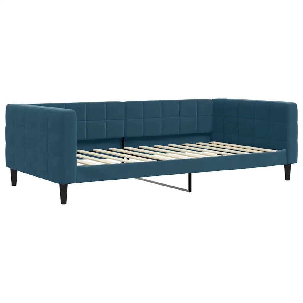 Divano letto | Sof¨¤ letto | Letto singolo con Materasso Blu 100x200 cm in Velluto