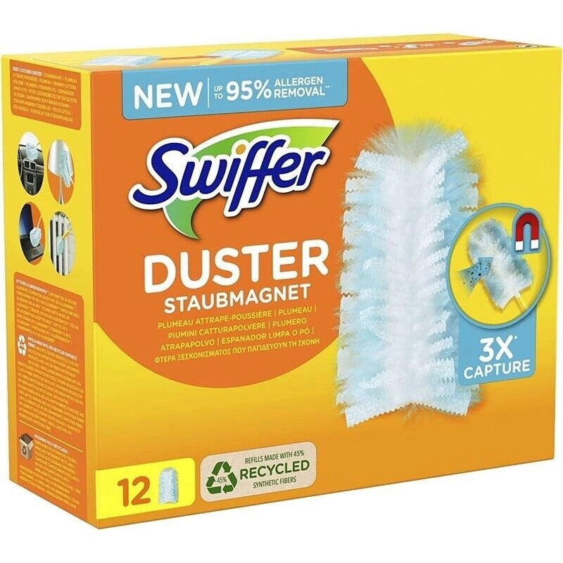 SWIFFER DUSTER PIUMINI CATTURAPOLVERE RICARICA 12 PEZZI