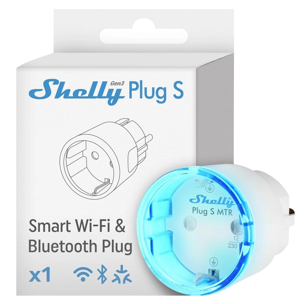Shelly Plug S Gen3 MTR Bianco - Pack 5 Pezzi