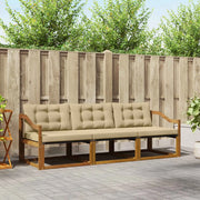Set di divani da esterno con cuscino 3 pcs Naturale e Beige 3369156