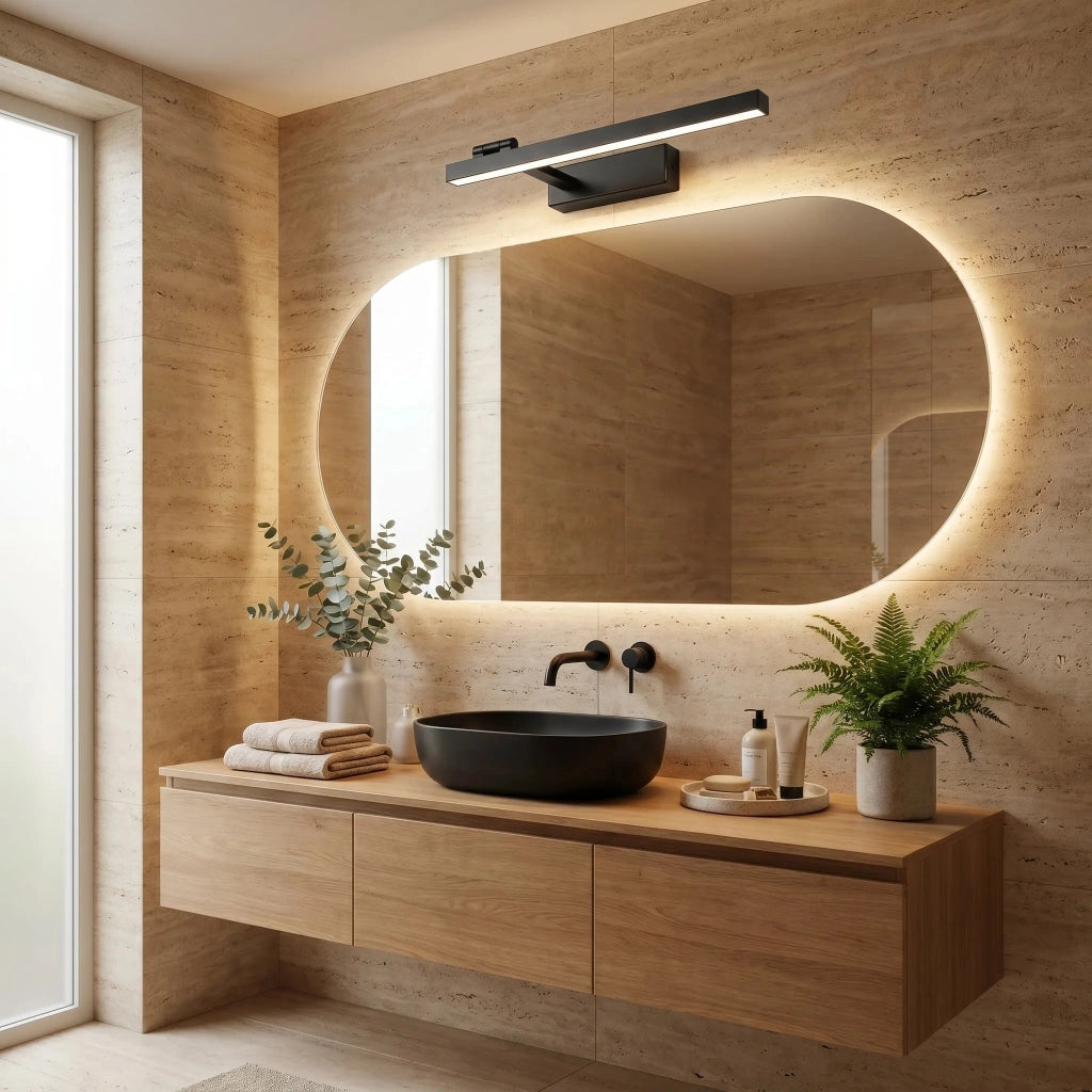Applique Da Bagno Led Swe034-1w 40cm Black