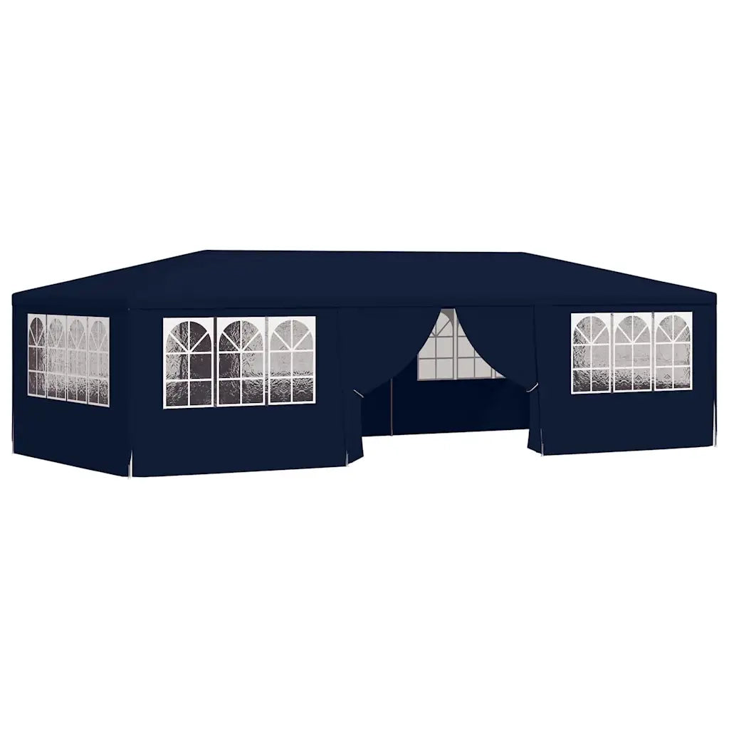 Gazebo Professionale con Pareti 4x9 m Blu 90 g/m² 48530