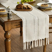 Decorazione da Tavola Boho Stile Rurale, Pennelli da Tavolo, Decorazione da Tavola Riscaldabile, 33x243 cm